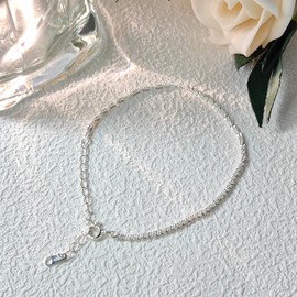 HUACAI Diary S925 Sterling Silver Bracelet with Timeless Pattern for Elegant Ladies of All Ages - Suited for Weddings, Anniversaries, and Adding Sophistication to Any Ensemble (Sparkling-A)