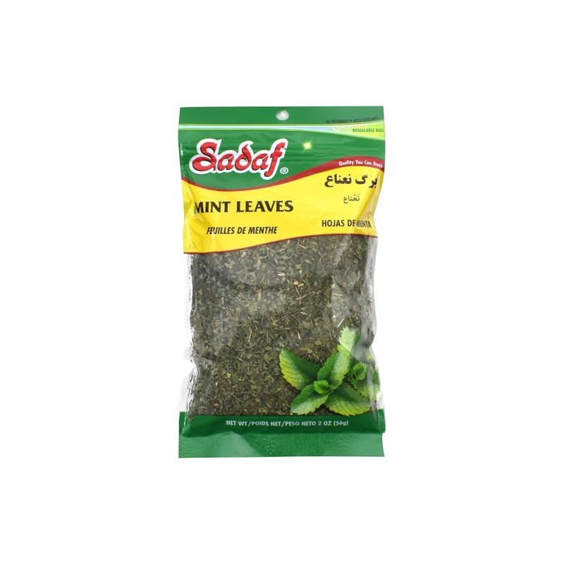 Sadaf Mint Leaves Cut - Dried mint leaves cut and