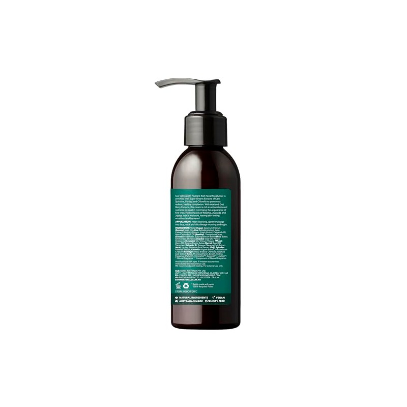 Sukin Super Greens Nutrient Rich Facial Moisturiser 4.23 Oz. by
