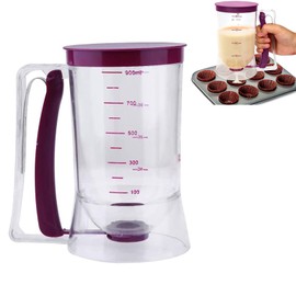 Pancake Batter Dispenser Messbecher Dispenser Teigspender Pfannkuchen Cupcake Teig Mixer Backen Teigspender Für Haushaltsküchen Cupcakes Waffeln Pfannkuchen, Teigportionierer Spülmaschinenfest1