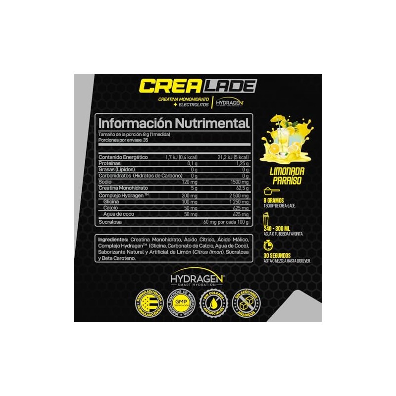 Forzagen Crea-Lade Creatina Saborizada Creatina Monohidrato 100 5 g por