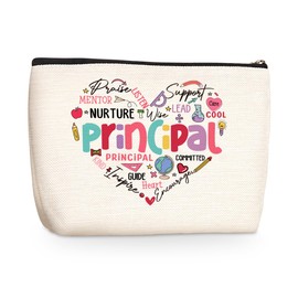 jealance Principal Gifts Teacher Appreciation Gifts Makeup Bag Cosmetic Bag Inspirational Graduation Thank You Gifts for Women Her Physical Therapist Dance Teacher Colleagues Christmas Birthday Gifts