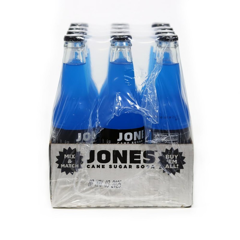 Jones Soda Co. Blue Bubblegum Flavor | 12-Pack | The