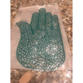 RARE VTG Hamsa Hand Iron On Transfer Appliqué ETERNAL SPRING Pattern K Green