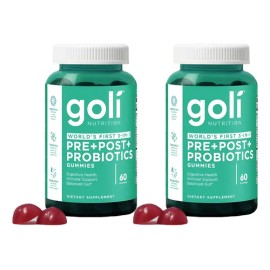 2pc Goli Pre, Post, Probiotics Gummy - World's First 3-in-1