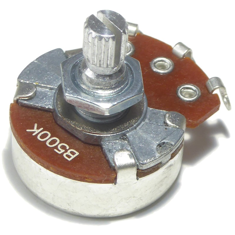 B500K linear guitar potentiometer 24mm diameter 15mm shaft tone volume