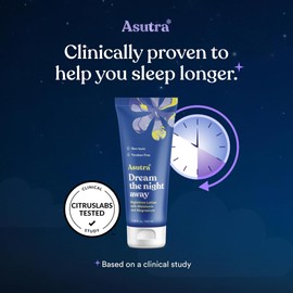 ASUTRA Dream the Night Away | Magnesium Lotion for Sleep, 100mL | With Melatonin for Sleep and Moisturizing Shea Butter, Nighttime Magnesium Cream w/Lemongrass Scent