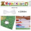 TUPARKA Large Happy Easter Banner Fabric Easter Yard Sign for