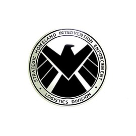 Strategic Homeland Intervention Enforcement Cosplay Metal Car Sticker Badge Fan Decal (Silver)