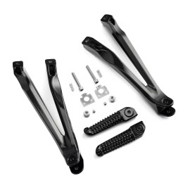 TCMT Rear Passenger Footpegs Footrest Set Fit For Yamaha YZF R1 2004-2008 Gloss Black