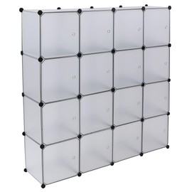 TREATLIFE HOME Maximize Storage Efficiency with 16-Cube Storage Shelf, Organizing Solution for Office, Home, or Kids Room, White