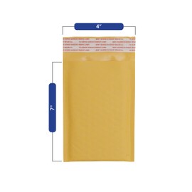 4" X 7" #000 Kraft Bubble Mailers Padded Shipping Envelopes 4X7 Self Seal Mailing Packaging 50 Pack