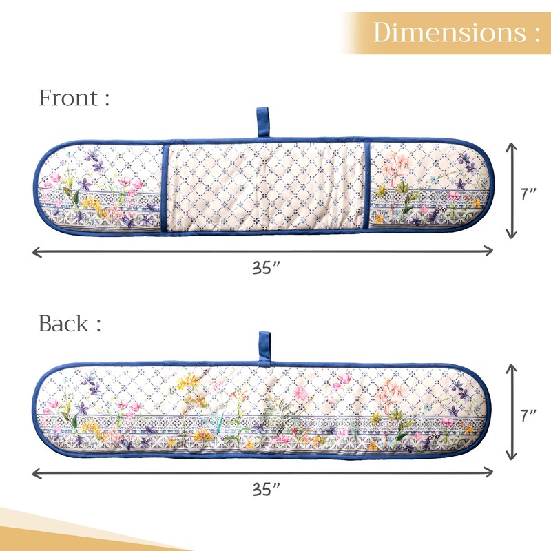 Maison d'Hermine Double Oven Mitts 100% Cotton 7"x35" Double Oven