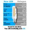 E11 Led Bulb Dimmable, JD E11 50 Watt Halogen Equivalent,