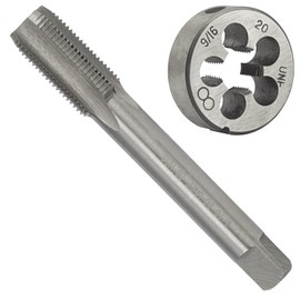 Aceteel 9/16"-20 UN HSS Tap And Die Set, 9/16 x 20 UN Machine Thread Tap And Round Thread Die Right Hand