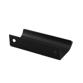 80mm Aluminium Alloy Finger Edge Handle Pull Black Modern Style Drawer Cupboard Handles Wardrobe Handles (8 Pieces