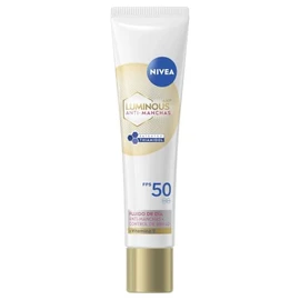 NIVEA Cellular LUMINOUS630 Anti-manchas Fluido Facial Aclarador de Piel FPS50 (40 ml), Enriquecido Con Ácido Hialurónico y Vitamina E para una Piel Lu