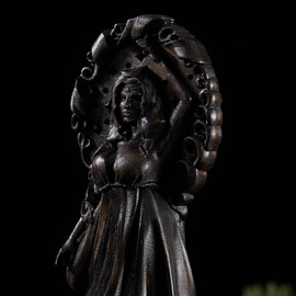 Goddess Nyx statue, Goddess of the Night, Greek goddess statue, Goddess of the Moon, Greek mythology goddess Selene Ancient Greek altar (Black)