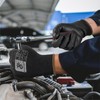 HANDLANDY 6 Pairs PU Coated Nylon Black Protective Work Gloves,