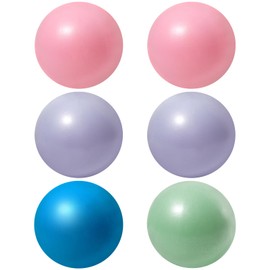 Pack of 6 Pilates Balls, Diameter 25 cm, Small Exercise Ball for Abdominal and Shoulder Training, Balance Sports Pilates, Soft and Non-Slip, Fitness Ball, Yoga Ball for Home, Office, Yoga, Fitness and