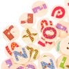Lurrose 200Pcs 15mm Wooden 26 Letters Alphabet Buttons Two-Hole Sewing
