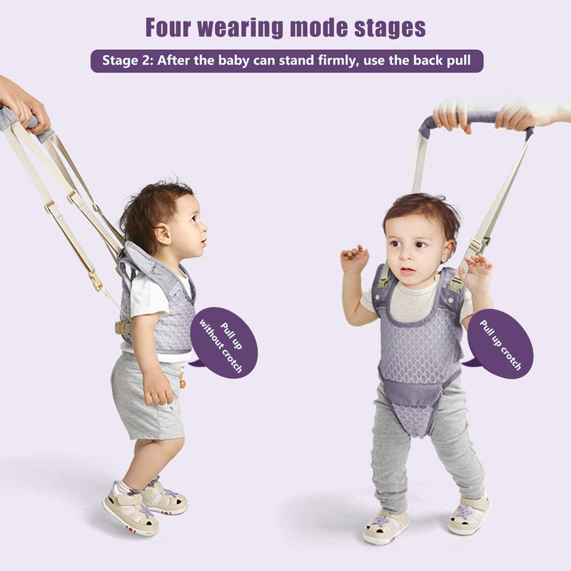 Baby Walking Harnesses Lightweight Adjustable Detachable Crotch Pad Handheld Toddler