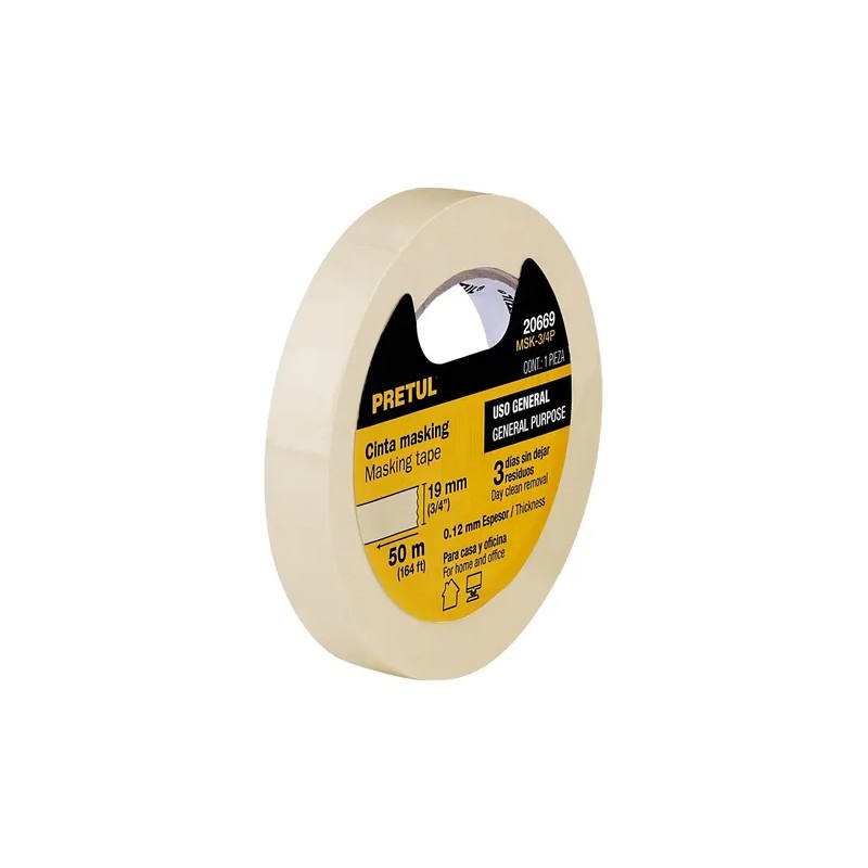 12 Cinta Masking Tape De 34 X 50 M, Pretul