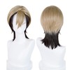 Aicos Zanka Cosplay Wig Costume Short Dark Brown Wig Role
