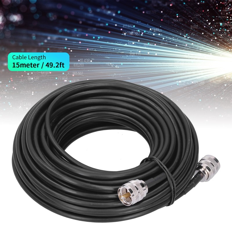RF Coaxial Cable Black UHF Male to PL259 Electronic Converter