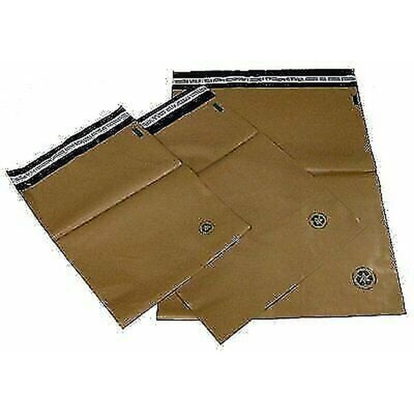 Biodegradable Poly Bag Mailers 25 #7 14.5 x19 Brown Eco