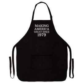40th Birthday Gifts for All Making America Great Since 1980 Gifts MAGA Gifts Two Pocket Apron Black