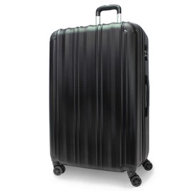 Kemyer Quest Hardside Lightweight Expandable Spinner Suitcase Luggage, Black, 29-inch