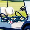 WEBEEDY Blue Floral Golf Cart Seat Covers Botanical Microfiber Golf