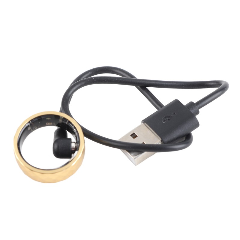 Smart Ring Aluminum Alloy Pedometer Sleep Temperature Tracking Lightweight Smart