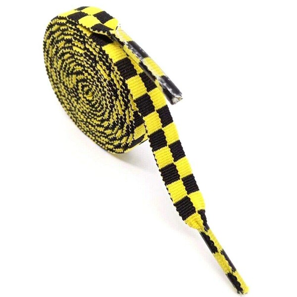 easy2rich Two-color Checkered Flat Shoelaces Plaid Shoe Lace for Casual