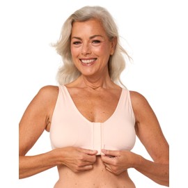 LIBERARE Easy On Wireless Front Closure Bra Comfort Sculpt Adaptive Bra for Women - XLarge Pink