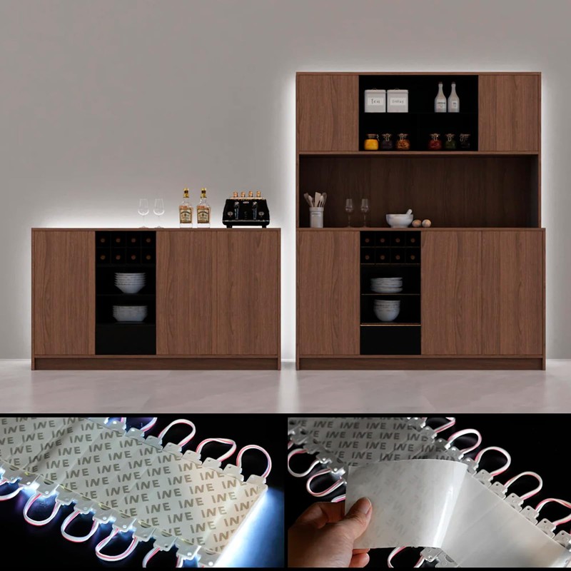 Tira Modulo Luz 3 Led Impermeable Pared Publicidad Iluminacion Auto