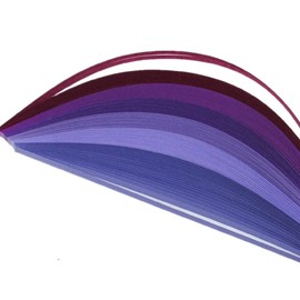 ODETOJOY Quilling Paper Strips Colour Gradient 5 mm Purple Craft Paper Filigrana Colour Ramps Chromatic Crescendo Pack of 120 Length 54 cm