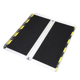 Ruedamann Wheelchair Ramp, Wider Design Threshold Ramp, Portable and Foldable Design, 600 Pound Capacity, Non-Skid Surface, for Home, Steps, Stairs, Doorways (3FT, Pack of 1)