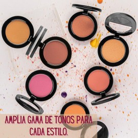 GOC, Rubor en polvo, Single Blush, Textura suave, Larga duración, Color Coral Soft, GB154
