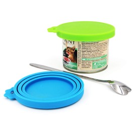 Comtim Pet Food Can Cover Silicone Can Lids for Dog and Cat Food(Universal Size,One fit 3 Standard Size Food Cans)