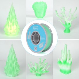 TECSONAR TECSONAR Crystal Rainbow PLA 3D Printer Filament, 1KG Spool(2.2lbs) 1.75mm PLA Fast Color Change 3D Printing Material,Gradient Filament for Most FDM 3D Printers,White Green