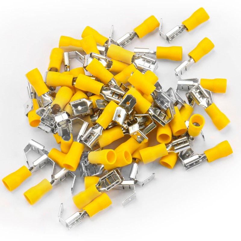 Heschen male multi-stack disconnector spade crimp terminal yellow, PBDD-L, 100