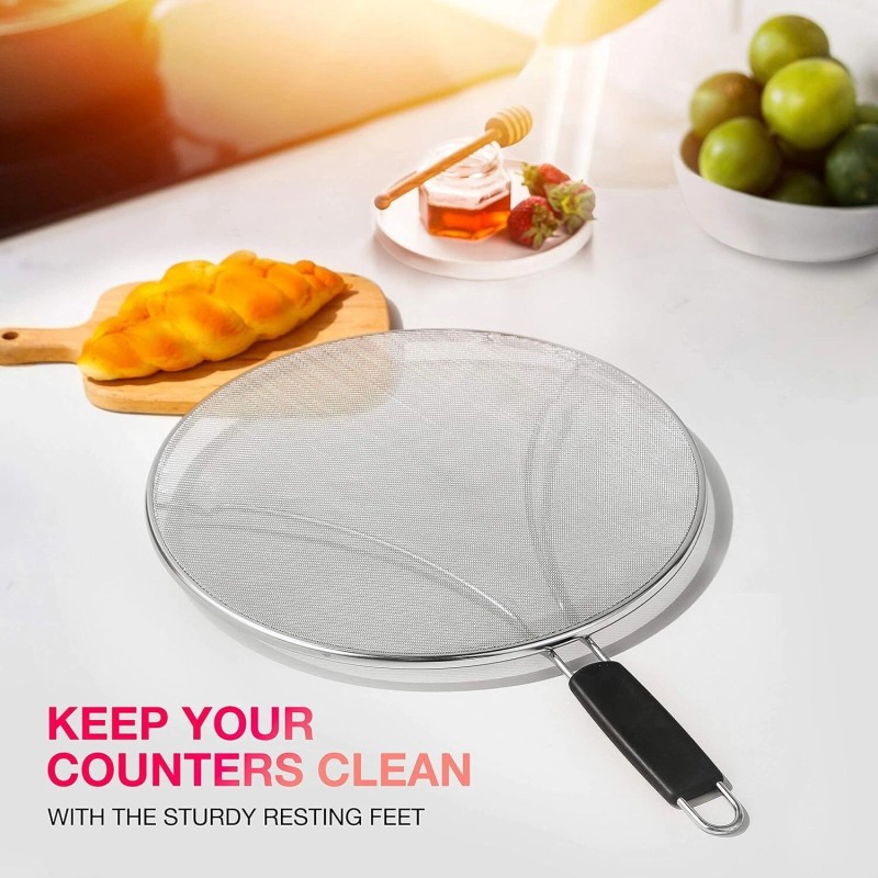 Mueller Austria 13 Inch Grip Splatter Screen For Frying Pan