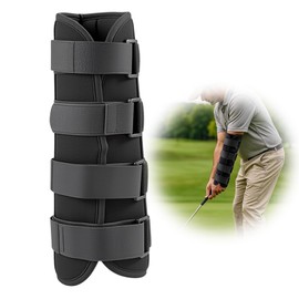 RJLCTH Straight Arm Golf Swing Trainer, Adjustable Tension Elbow Brace with Three Metal Stays for Lead Arm Correction, Golfers Practice Training Aid Perfect for Beginners and Seasoned Players