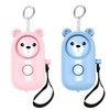 Bear Safety Alarm Keychain - Personal Security Panic Alarm Safety Keychain Pink 5ea