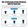 37 Pcs #8-40 Gunsmithing Screws (Standard & Oval Head, Length