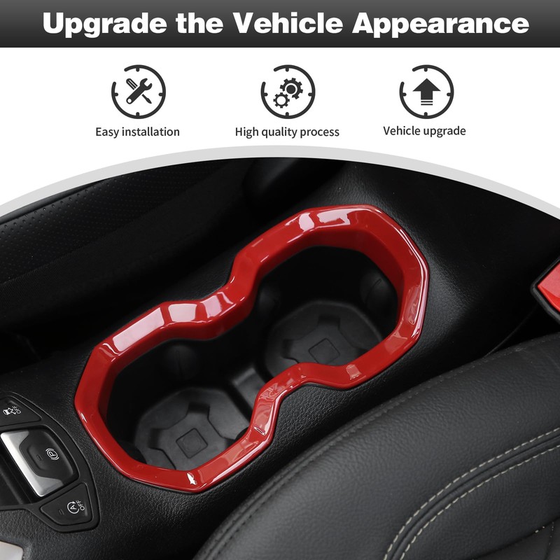 CheroCar for Jeep Renegade Front Water Cup Holder Trim Interior