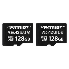 Patriot VX Series 128GB Micro SDXC V30 A2 UHS-I U3 4K UHD Memory Card 2 Pack - PSF128GVX32MCX2