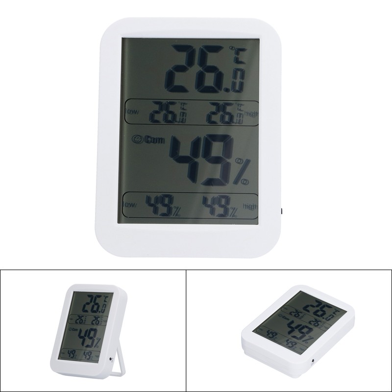 Large Screen Digital Thermo Hygrometer Temperature Humidity Gauge with Memory